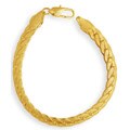 14k Gold Overlay 8-inch Tight Cuban Bracelet