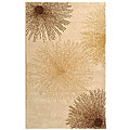 Handmade Soho Burst Beige New Zealand Wool Rug (7'6 x 9'6)