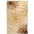 Handmade Soho Burst Beige New Zealand Wool Rug (3'6 x 5'6)