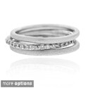 Icz Stonez Sterling Silver Cubic Zirconia Stackable Rings