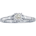 10k White Gold Diamond Promise Ring (K,I1)