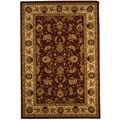 Handmade Traditions Isfahan Burgundy/ Ivory Wool and Silk Rug (6' x 9')