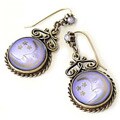 Sweet Romance Iridescent Moon Earrings