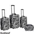 Rockland Deluxe Zebra 4-piece Luggage Set