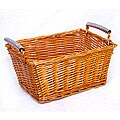 Metal-handled Wicker Rectangular Basket (Set of 12)
