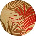 Hand-hooked Tropic Indoor/Outdoor Floral Rug (8' Round)