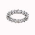 14k Gold Overlay Princess-cut CZ Eternity Band