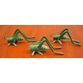 Patina-Finished Garden Cricket Statuettes (Set of 3)