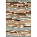 Ackworth Tufted Blue/ Brown Runner Rug (5' x 7'6)