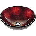 Kraus 14-inch Irruption Red Glass Vessel Sink