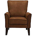 Goa Dark Brown Microfiber High-back Armchair