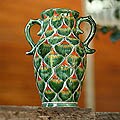 Ceramic 'Antique Emerald' Vase (Mexico)