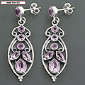 Sterling Silver Multi-gemstone Earrings (India)