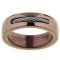 Chocolate Stainless Steel Braided Cable Band