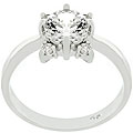 Sterling Silver Cubic Zirconia Flower Ring