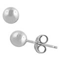 14k White Gold 4 mm Ball Earrings