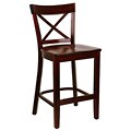 X-back Wood Seat Counter Stool