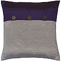 Silver and Cobalt Blue Thai Silk Cushion Cover