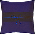 Cobalt Blue and Black Thai Silk Cushion Cover