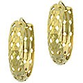 18k Gold over Sterling Silver Hoop Earrings