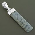Sterling Silver Blue Coral Pillar Pendant (Indonesia)