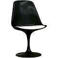 Redd Black Chair with White PVC Cushion