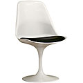 Redd White Chair with Black PVC Cushion