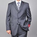 Mantoni Red Label 3-button Charcoal Grey Wool Suit