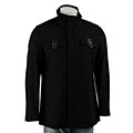 Cole Haan Men's Black Wool Blend Military Jacket