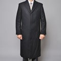 Mantoni Red Label Wool and Cashmere Black Overcoat