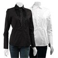 Joseph A Women's Long-sleeve Pleated Shirt
