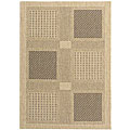 Indoor/ Outdoor Lakeview Sand/ Black Rug (4' x 5'7)