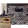 Microplush Zebra Print 3-piece Comforter Set