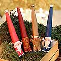 Set of 4 Wood 'Santa's Big Hat' Ornaments (Indonesia)