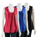 Spense Women's Pleated Scoop Neck Shirt