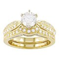 18k Yellow Gold 1-1/6 ct TW Diamond Bridal Ring Set
