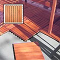 Eucalyptus 8-slat Snapping Deck Tiles (Set of 10)