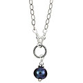 Charming Life Sterling Silver Grey Freshwater Pearl Necklace (7-8 mm)