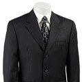 Izod Men's Blue Pinstripe Wool 3-button Suit