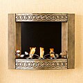 Bristol Antique Gold Wall Mount Fireplace