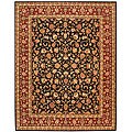 Cheapest Ebay listings for Pure Silk persian rugs Handmade Black/ Red Wool and Silk Rug (8'6 x 11'6)