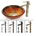 Discover information here about Antique Style Gumball Kraus Copper Glass Vessel Sink and Bamboo-style Bathroom Faucet