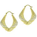 Bella D'oro 14kt and Silver Hoop Earrings