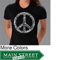 Los Angeles Pop Art Women's 77-language Peace Symbol Tee
