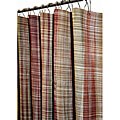 Ombre Plaid Cotton Shower Curtain