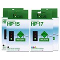 HP 15 and 17 4-pack Ink Cartridge Combo (Remanufactured)