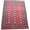 Pakistani Pak Bokhara Hand-knotted Red Rug (4' x 6')