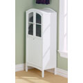 White Arch-Top Bathroom Cabinet