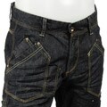 Syn Men's Dark Wash Utility Cargo Jeans