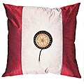 White and Crimson Decorative Pillow Sham